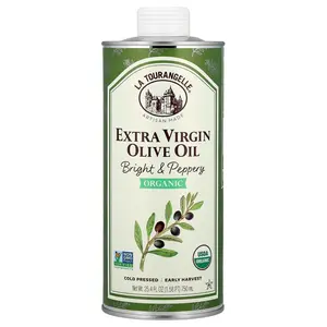 La Tourangelle Organic Extra Virgin Olive Oil, Bright & Peppery, 25.4 fl oz (750 ml)
