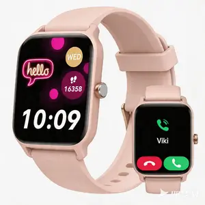 2026 Women Men Smart Watches , 1.8" Touch Screen Smartwatch for Android Iphone, Fitness Trackers with Bluetooth Call/text,100+ Sports Modes,IP68 Waterproof Heart Rate Sleep Monitor Sportwatch Plastic Wearable Wristwatch Portable Silicone smartwatch