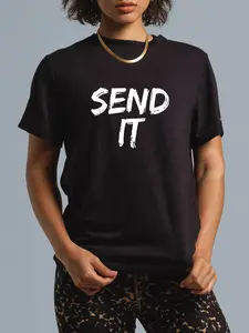 100% cotton Send It Snowmobile Dirt Bike Fan T-shirt Gift T-Shirt casual Fashion graphic tees for women