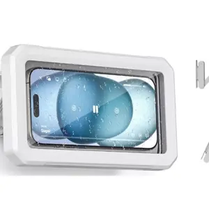 Waterproof Kitchen Bath Wall Mount Shower Phone Holder Case for Smartphones Accessories Cellphone Installation Protection