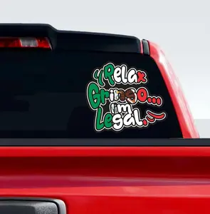 Sticker, Relax Gringo bandera Paises / car decals / vinyl sign vehicle decoration