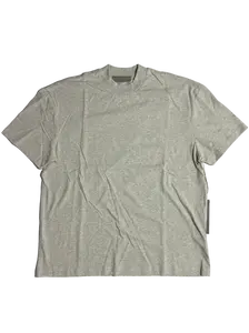 2022 Light Gray Crewneck T-shirt--Unisex, Oversized CleanFit Casual Minimal Streetwear Short Sleeve Tropical Man