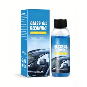 Glass Oil Film Remover, Hydrophobic Windshield Cleaner, Water-Repellent Stain Remover, Multi-Use Glass Cleaner for Cars, Home Windows, Mirrors and Bathrooms