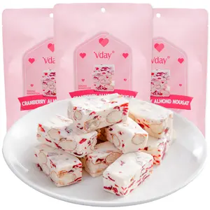 4.23oz*3bags,Vday，Cranberry almond nougat,Candy，Toffee，Gummy，Sweet，Refreshments,Toffee, fudge, sweets, candy, cakes, refreshments Snack Bonbon