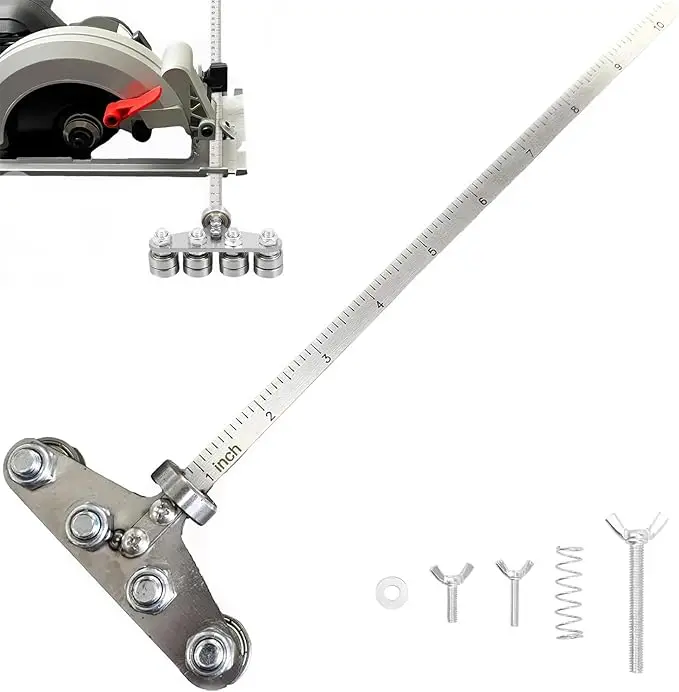 2026 Circular Saw Guide Rail,Positioning Calipers for Precise Measurements & Easy Wood Cutting,Stainless Steel Precision Cutting Guide for Woodworking,24in