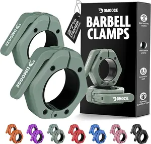 GripLock 2'' Barbell Clips – Quick-Release Olympic Clamps with Anti-Slip Lining