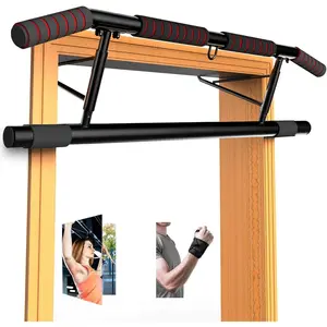 Pull Up Bar Doorway with Ergonomic Grip - Fitness Chin-Up Frame for Home Gym Exercise - Multi-Angle Grip - 2024 Upgrade Smart Hook (Fits Almost All Doors)
