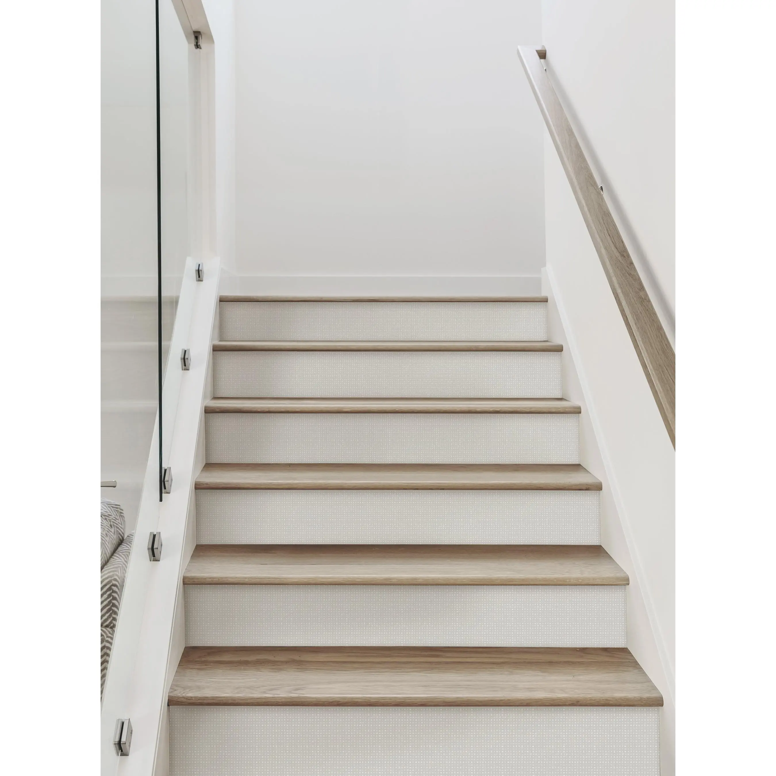 Rustic Burlap Hash Pattern Peel-and-Stick Stair Riser Strips, Home Decorative Stickers for Home Supplies