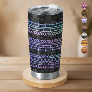 Sweet Mood Shop 20oz (500-1000ml) Insulated Stainless Steel Halloween Hidden Message Tumbler - Portable, Heat Resistant, Hand Washing Recommended, Funny Sarcastic Gift for Friends, Colleagues, Spooky Season Vacuum Flask