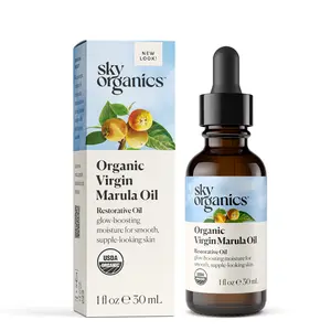 Sky Organics Virgin Marula Oil for Face 1oz, Restorative Oil with Glow-Boosting Moisture for Smooth Skin, Vegan and Cruelty-Free Skincare