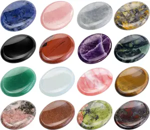 Different Maerail 15 Pieces Worry Stones for Anxiety for Kids Small Anxiety Stone Multiple Colors Stress Stone From IG Crystal