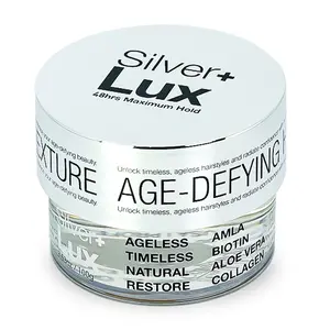 Lux Collection Silver+ Lux 48 Hour Maximum Hold Edge Tamer 100G Gel Nourishing Aloe Vera & Collagen Haircare