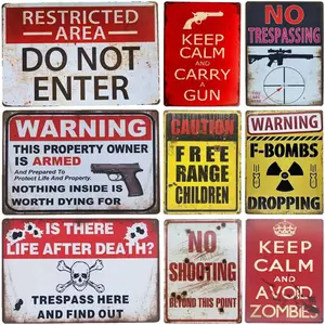 8"x12"   Warning Metal Tin Signs Do Not Enter Wall Decoration Plaque Vintage Poster Iron Painting for Man Cave Home Cafe Garden Club Bar