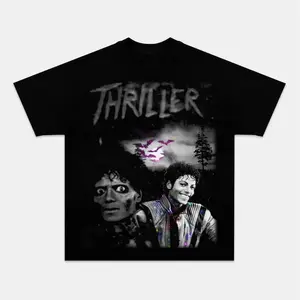 Michael Jackson Legendary Singer & THRILLER V3 T-shirt, Y2K Unisex Hip Hop Streetwear Tee Gift For Fan