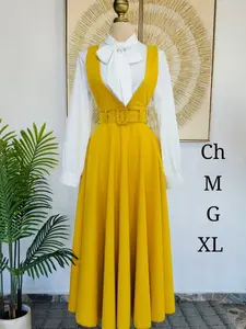 Mustard Yellow Pinafore Dress