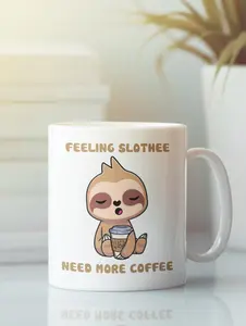 [Sale off up to 65%] Sloth Mug, Sloffee Mug, Sloth Coffee Mug, Feeling Slothy Need More Coffee, Tired Sloth, Funny Coffee Lover Gift, Cute Coffee Mug