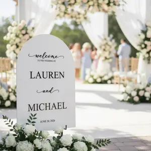 Arch Acrylic Welcome Sign