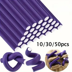 Extensible hair curler Foam hair curler Soft hair curlers Extensible hair curling rod Non-heating type No heat-induced bending foam hair curl Suitable for long hair, medium-length hair, and short hair Heatless Curling Rod