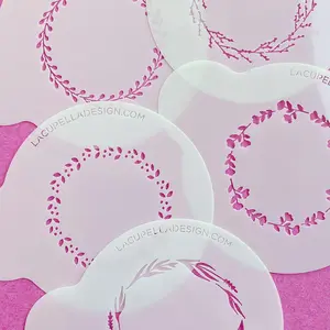 10-Piece Round Wreath Cookie Stencil Bakeware Set, Kitchen Decorating Tool for Cake Baking, Wedding Parties