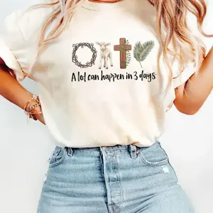 A Lot Can Happen in 3 Days Comfort Colors T-Shirt - Easter Jesus Shirt, Good Friday Easter Shirt, He is Risen, Religious Easter Shirt, Faith