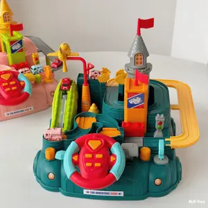 Children's Track Car, Adventure Toy, Fun Steering Wheel Track Park, Educational Toy for Boys and Girls