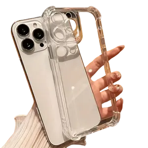 High Transparency Phone Case for iPhone 16Plus 15 Pro Max 14 13 12 11 X Four-Corner Drop Protection Sophisticated Design