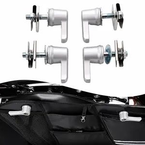 4X Saddlebag Lever Lock Bolts & Nuts Mounting Kit For Harley Touring FLT FLHT FLHTCU