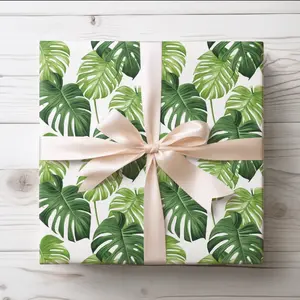 Wrapping Paper Monstera Leaf Gift Wrap Spring Wrap Illustration Colorful Wrapping Paper Gift Wrap For Him Preppy Wrapping Birthday Wrap