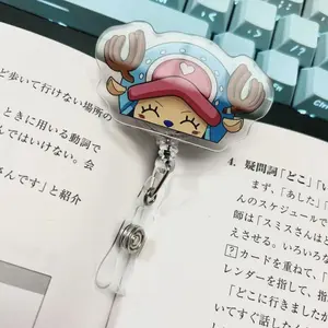 3 styles Cutest Design Self Drawn Kaizoku Badge Reels, Anime Original Trendy ID Holder Gifts