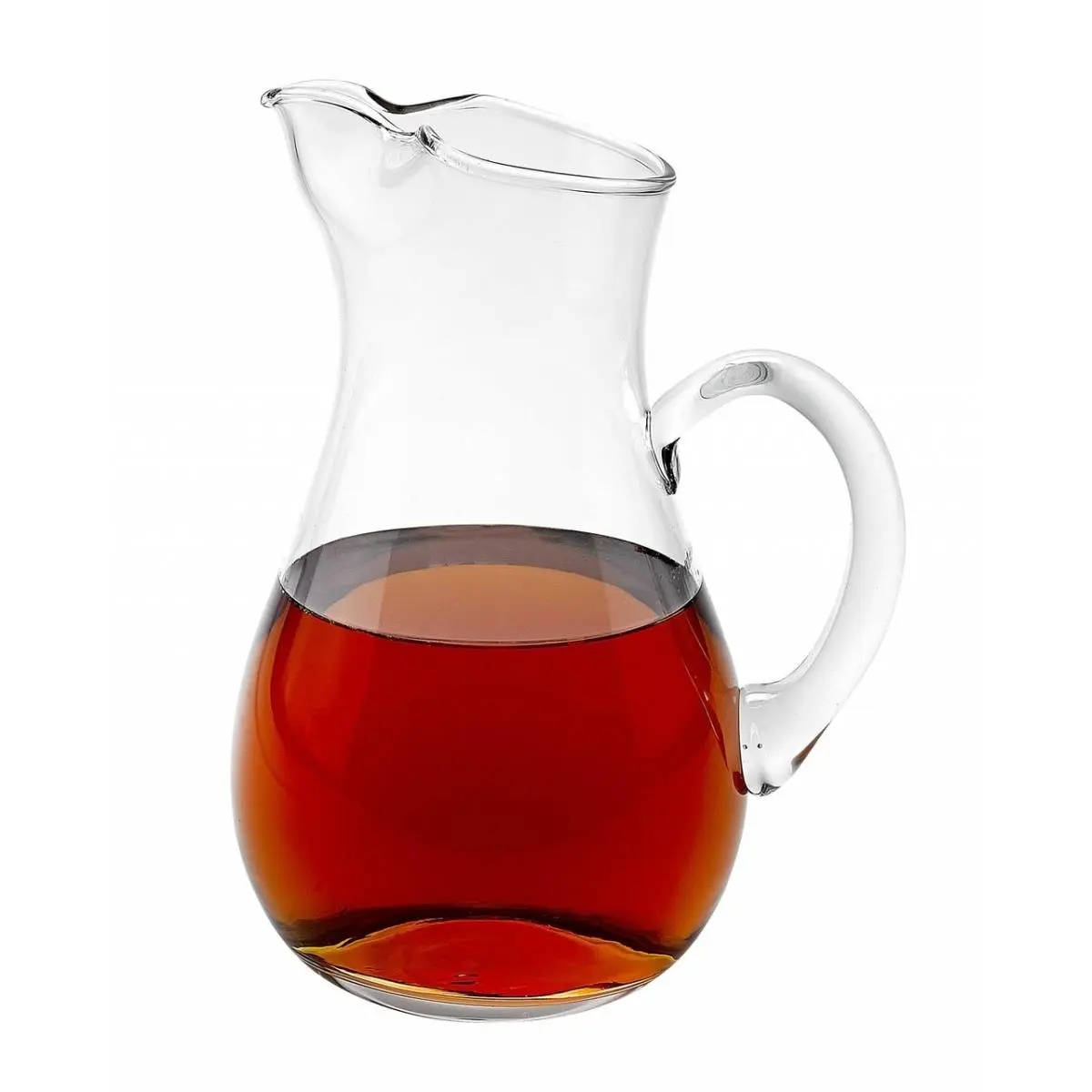 HomeRoots 376167 Environmentally Sustainable Mouth-Blown Glass Pitcher - 36oz, 3 lbs, 9.5x6x8 in, Gift-Ready for Ice Tea Serving, House Warming & Perfect Wedding Engagement Needs
