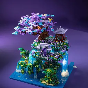 flash card 1460 Particles, Fairy Pavilion Building Blocks, Suitable for Holidays, Birthdays, New Year Gifts, Abs Materials, Mixed Color Building Blocks