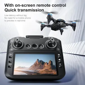 4K Brushless Aerial Drone with Screen | Low-latency large-screen remote control, dual cameras with electronic speed controllers, intelligent obstacle avoidance, brushless motors with flow-based hovering—essential for outdoor travel and creative shooting;