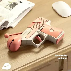 Wooden Fish Stress Relief Gong Gun, Perfect Gift Idea, Ideal for Relaxation and Meditation, Unique Present for Loved Ones