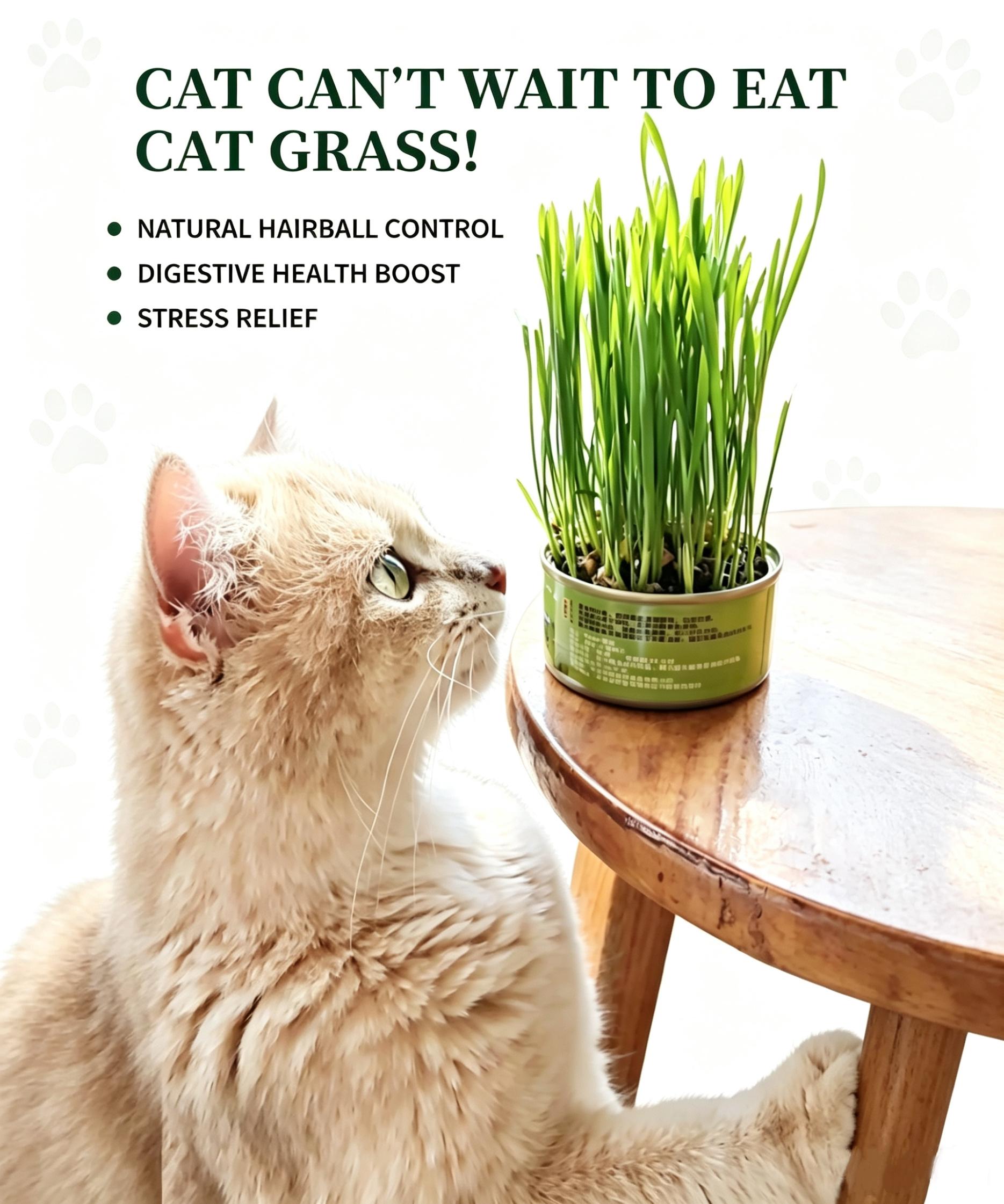 Organic Cat Grass Seeds Pack  Non-GMO Heirloom Cat Grass Seeds for Indoor & Outdoor Cats  100% Organic Cat Grass Seeds - Cat Grass for Indoor Cats - (Non GMO) cat grass seeds Suitable for Indoor Cats Planting Kit with Organic Seed Mix cat stuff for indoor
