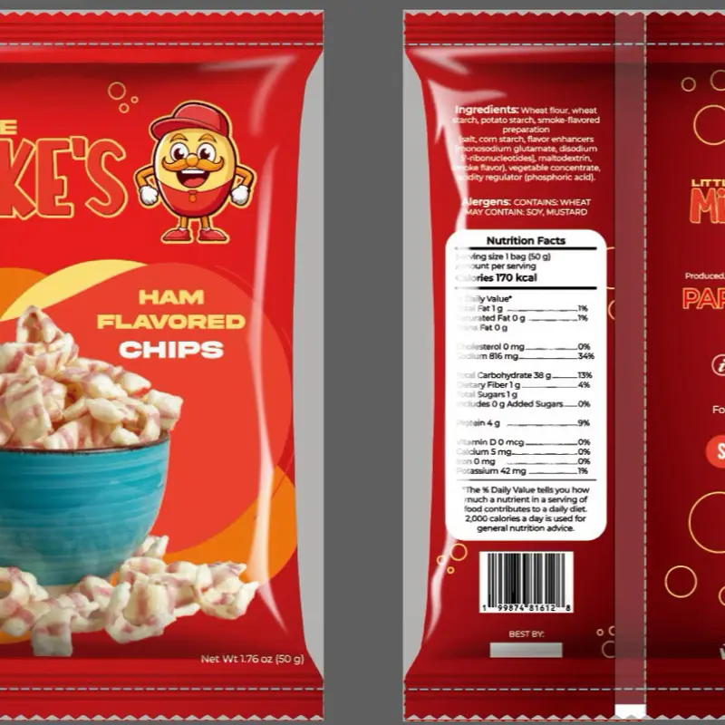 Little Mike’s Ham flavor chips - 5 pack - 30 g each