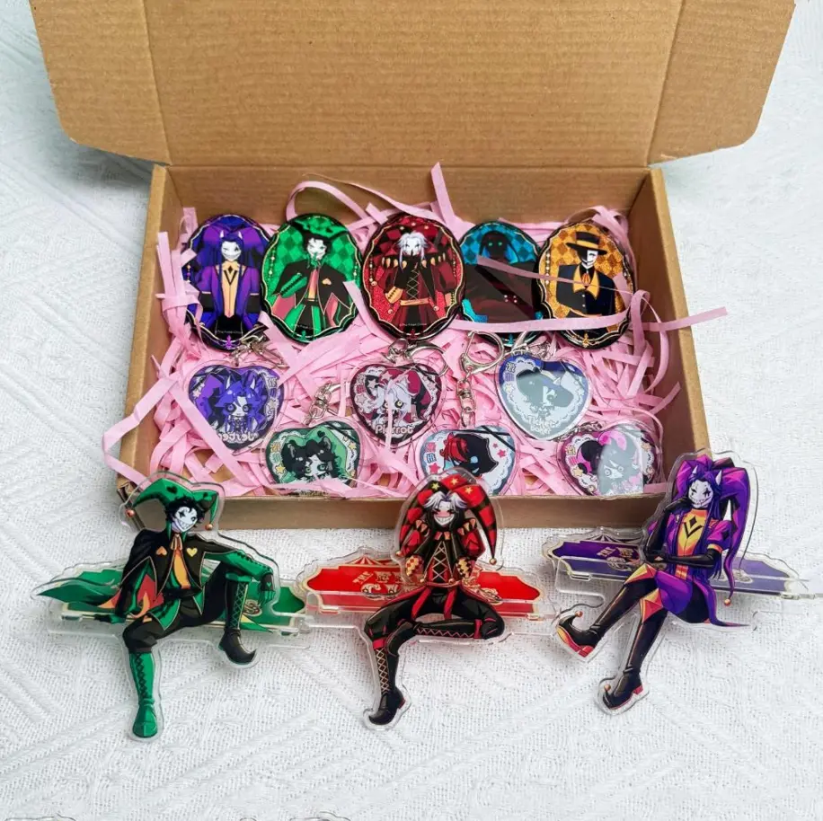 The Freak Circus Gift Box Set, Keychain, Pin, Bag Accessory, Standee / Acrylic Stand, Fan Gift, TFC Harlequin, TFC Jester, TFC Pierrot
