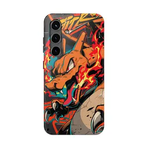 Blazing Charizard Fury Case Compatible with SAMSUNG GALAXY S21 S22 S23 S24 S25 ULTRA PLUS