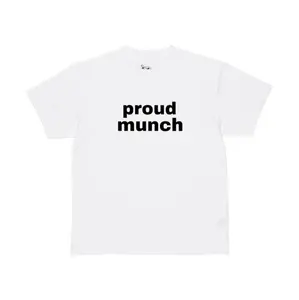 proud muncher short sleeve cotton funny t-shirt WoMenswear Soft Top Streetwear Man t shirt crewneck round