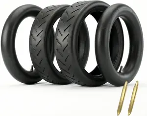 8 1/2×2 Electric Scooter Tire & Tube Set, 50/75-6.1(8.5×2.0) High-performance Pneumatic Tire, Replacement Tube with Straight Valve and 2 Tire Levers, 8.5 Inch Fits 6"/6.1" Rims (2-Set)