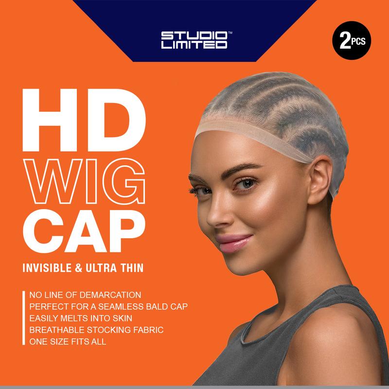 HD Wig Cap Ultra Thin Invisible Wig Cap for Bald Cap Method HD Beige 2pcs