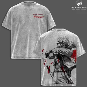 My Hero Academia Keigo Takami "Hawks" Oversized Vintage Washed T-Shirt, Hoodie, Heavyweight Cotton Anime Graphic Tee for Men & Women R0G