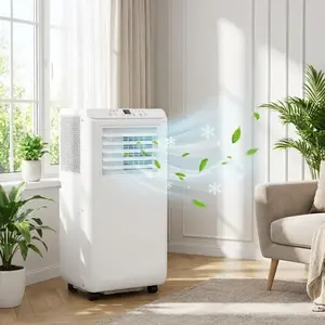 Garvee 8000 BTU Portable Air Conditioner, Energy Efficient AC Unit with Remote Control, 24H Timer, Quiet Operation, Cools Up to 350 Sq.Ft for Bedroom, Office, Dorm, White
