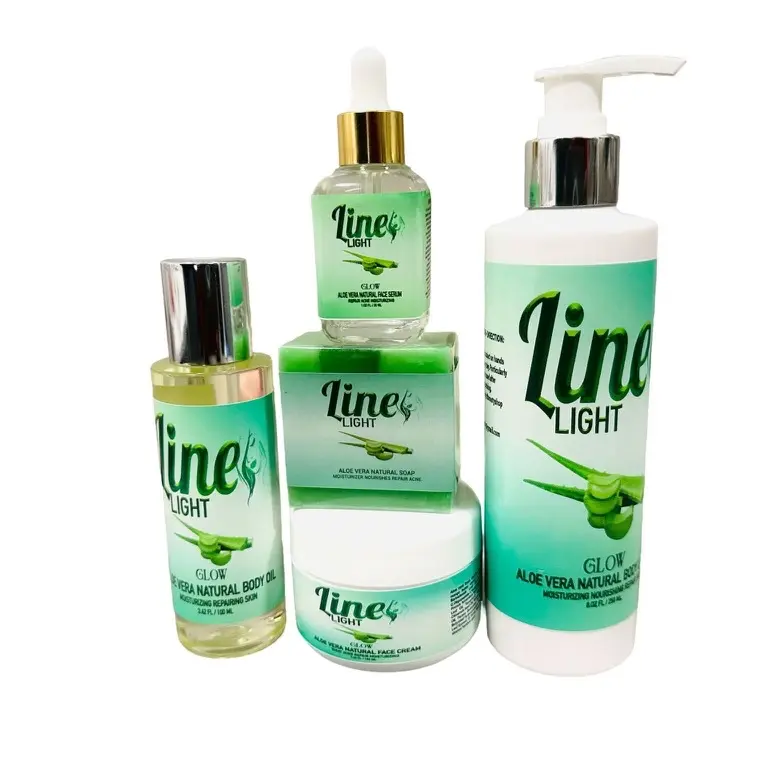 Aloe Vera set 1 face cream 1 body cream 1 soap and face oil and body oil