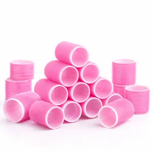 Hair Roller Korean Nylon Hair Roller Hair Accessories Hair Curler Magic Self-Adhesive Hair Sticker Hair Roller 1 PCS 60mm Pink Versatile Styling Tools