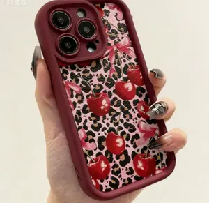 Butterfly, Leopard, Cherry Pattern Shockproof & Anti-Drop TPU Soft Phone Case Compatible With IPhone iphone 11/12/13/14/12 Pro Max/16 Pro/15/X/XR/7/8Plus