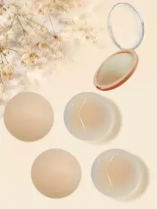 Reusable Silicone Nipple Covers for Women - Seamless Invisible Self-Adhesive Pasties (2 Pairs), Soft & Comfortable with travel box