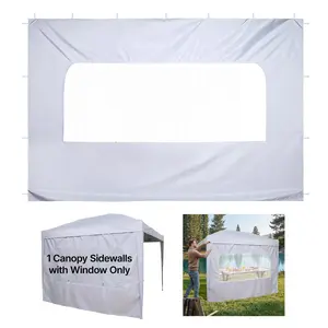 VEVOR Canopy Sidewalls, Fit for 10 x 10 ft Pop Up Canopy Tent, Tent Side Walls with Waterproof and Sunlight Protection Layer for Outdoor Event Tents, Vendor Booths, Camping (1 Sidewall Only, White)
