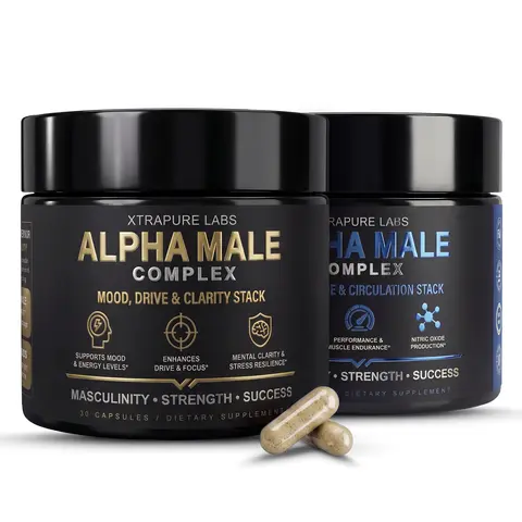 Alpha Male Complex Ultimate Bundle | Mood, Drive & Clarity + Nitric Oxide & Circulation | Complete Daily Men’s Performance System