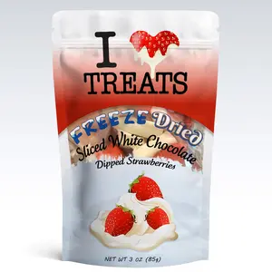 Freeze Dried White Chocolate Covered Strawberries (3 oz)