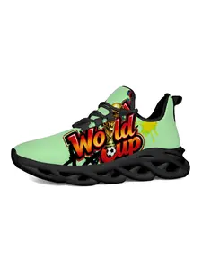 Exclusive Recommendation! World Cup Theme Men's Casual Shoes, Graffiti Print, Hollow Out Sole, Comfortable, Must-Have for Parties